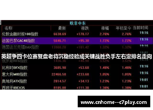 英超争四卡位赛复盘老将沉稳经验成关键战胜负手左右定排名走向